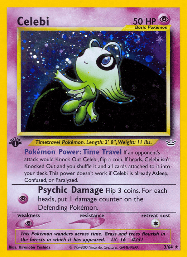 Celebi, card 3 from Neo Revelation