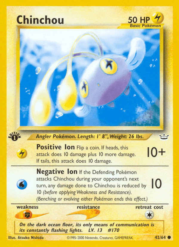 Chinchou, carta 42 di Neo Revelation
