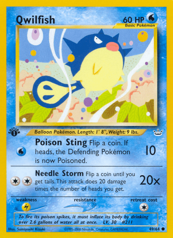 Qwilfish, carta 49 de Neo Revelation