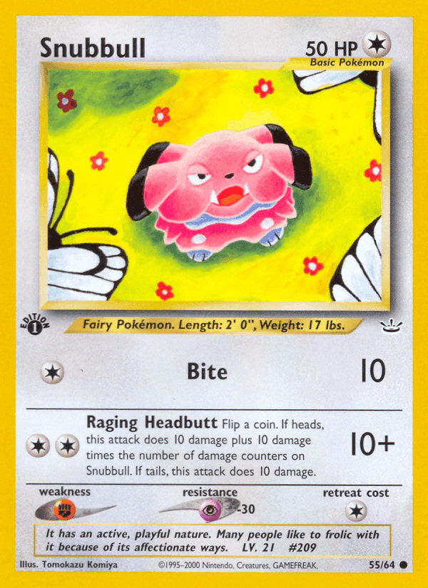 Snubbull, carta 55 de Neo Revelation