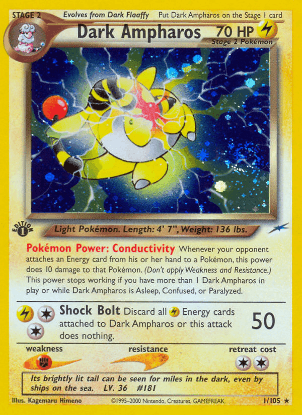 Dark Ampharos, carta 1 de Neo Destiny