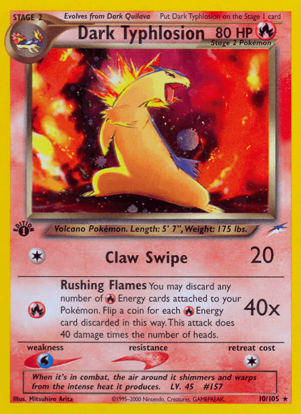 Dark Typhlosion, carta 10 de Neo Destiny