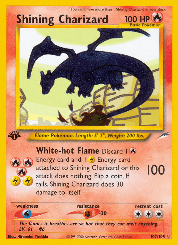 Shining Charizard, carta 107 de Neo Destiny