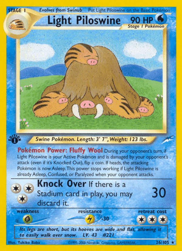 Light Piloswine, carta 26 de Neo Destiny