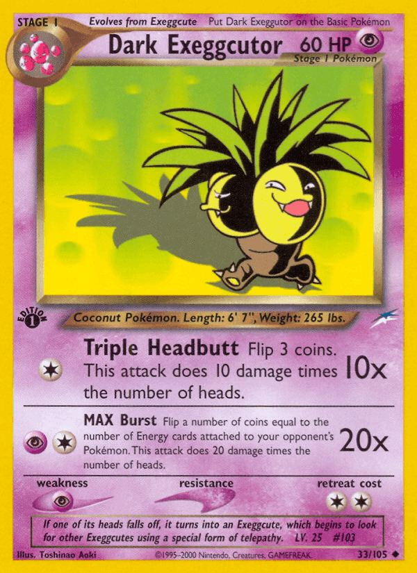 Dark Exeggutor, carta 33 di Neo Destiny