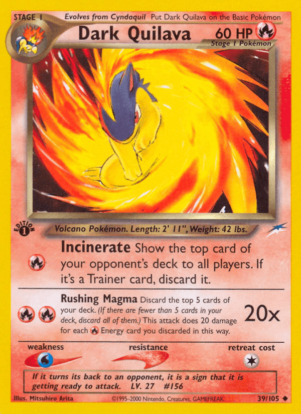 Dark Quilava, carta 39 de Neo Destiny