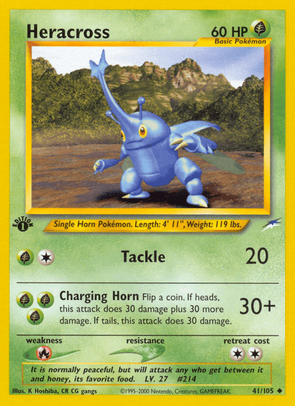 Heracross, carta 41 de Neo Destiny