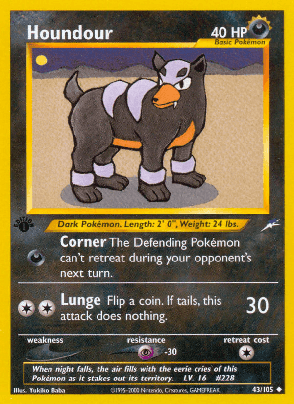 Houndour, carta 43 de Neo Destiny