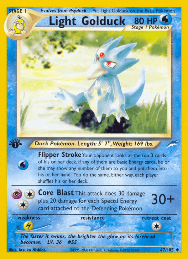 Light Golduck, carta 47 de Neo Destiny