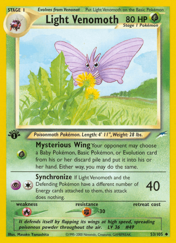 Light Venomoth, carte 53 de Neo Destiny