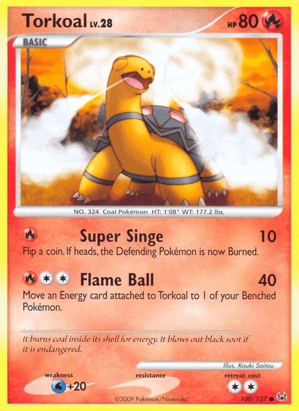 Torkoal, card 100 from Platinum