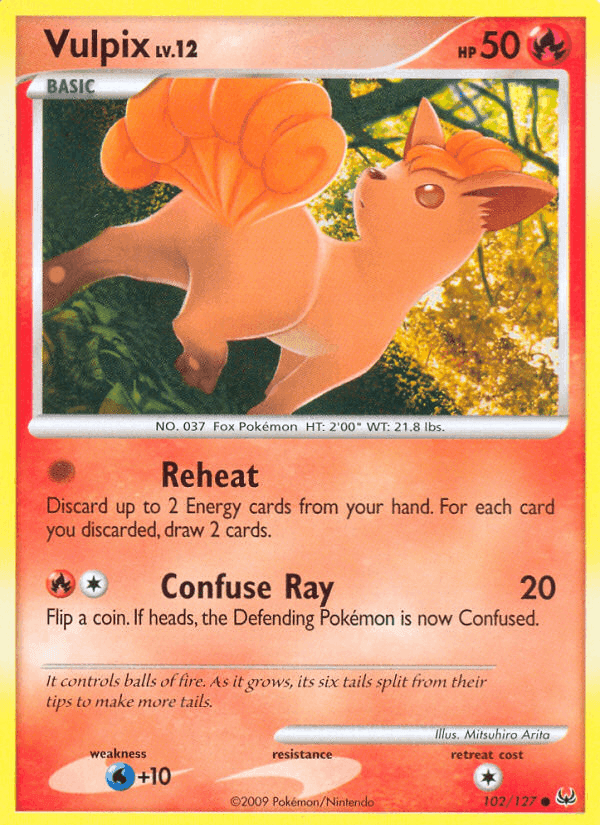 Vulpix, card 102 from Platinum