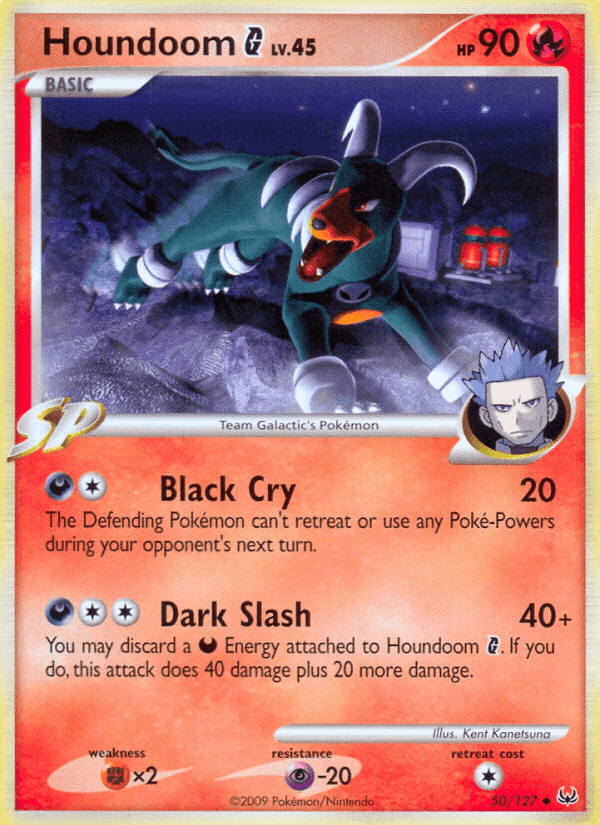 Houndoom G, carta 50 di Platino