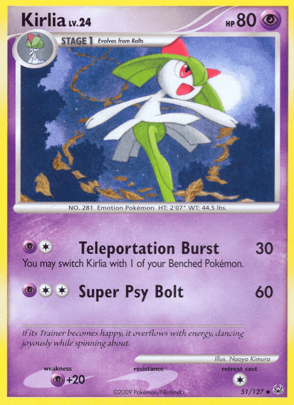 Kirlia, carta 51 di Platino