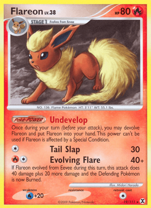 Flareon, carta 19 de Rising Rivals