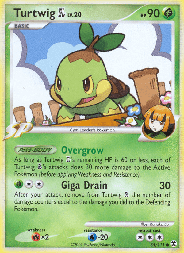 Turtwig GL, card 85 from Rising Rivals