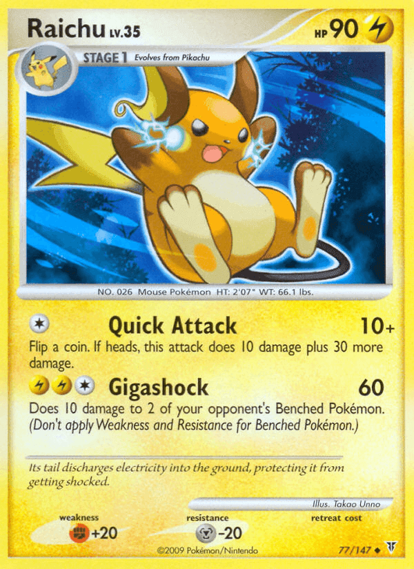 Raichu, carta 77 di Supreme Victors