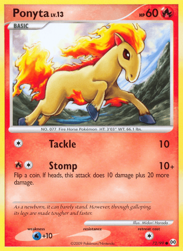 Ponyta, card 72 from Arceus
