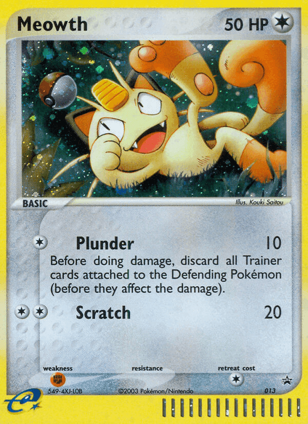 Meowth, card 13 from Nintendo Black Star Promos