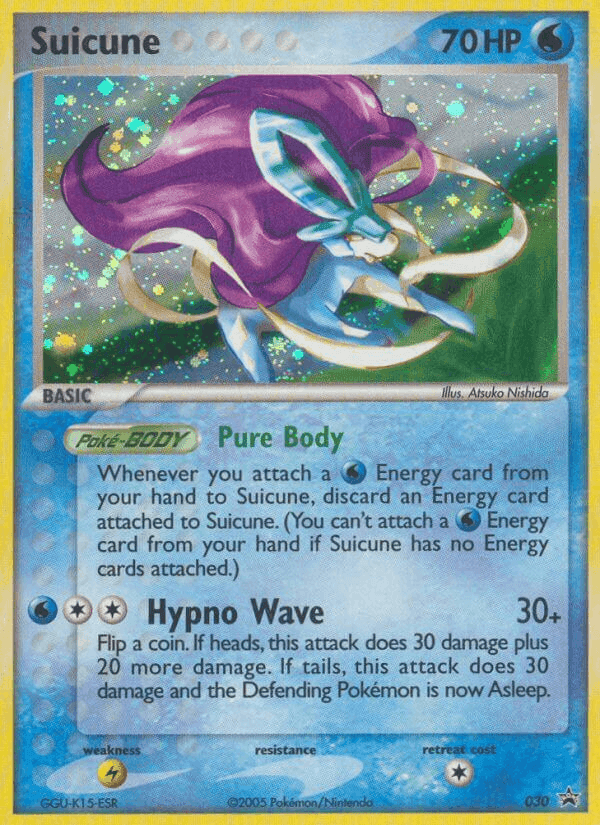 Suicune, carta 30 de Nintendo Black Star Promos