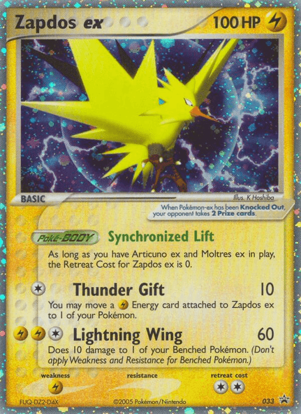 Zapdos ex, carta 33 de Nintendo Black Star Promos