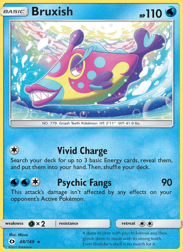 Bruxish, card 48 from Sun & Moon