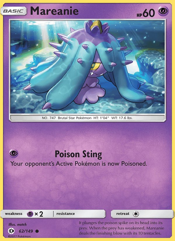 Mareanie, card 62 from Sun & Moon