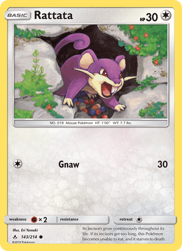 Rattata, card 143 from Unbroken Bonds