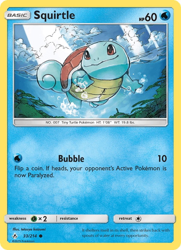 Squirtle, carta 33 di Unbroken Bonds