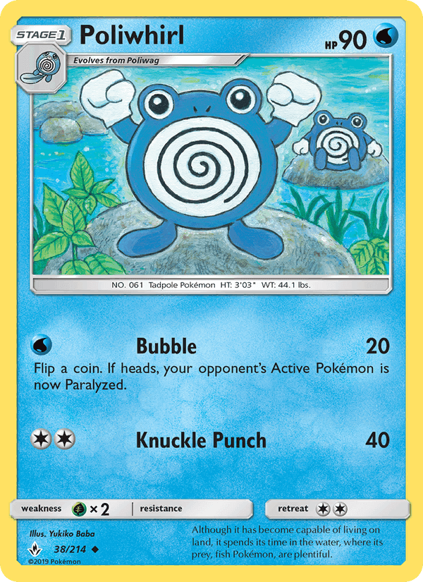 Poliwhirl, card 38 from Unbroken Bonds