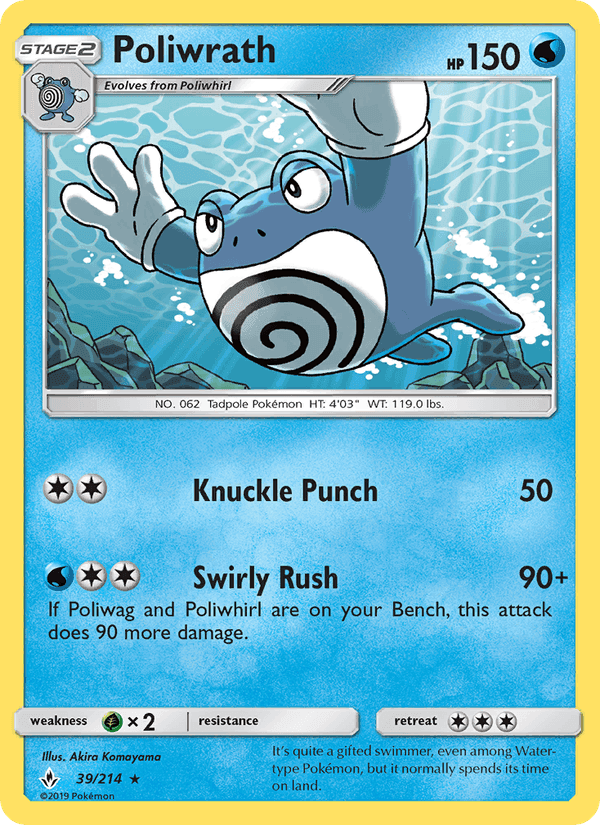 Poliwrath, card 39 from Unbroken Bonds