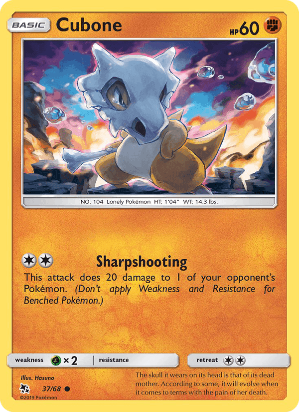Cubone, card 37 from Hidden Fates