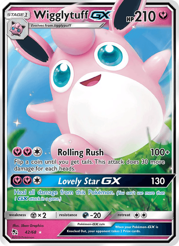 Wigglytuff GX, card 42 from Hidden Fates