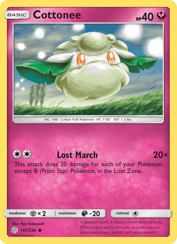 Cottonee, card 147 from Cosmic Eclipse
