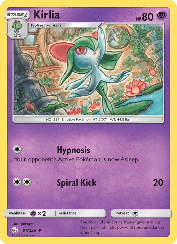 Kirlia, card 81 from Cosmic Eclipse