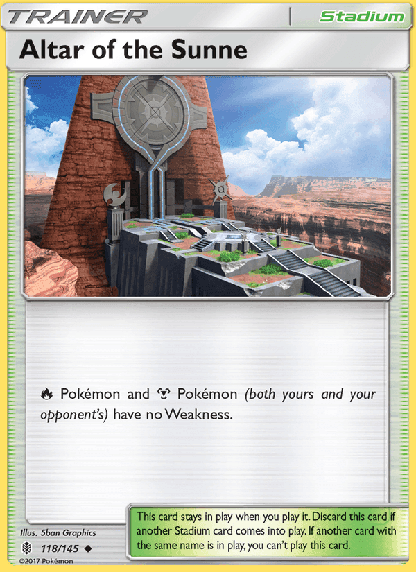 Altar of the Sunne, card 118 from Guardians Rising