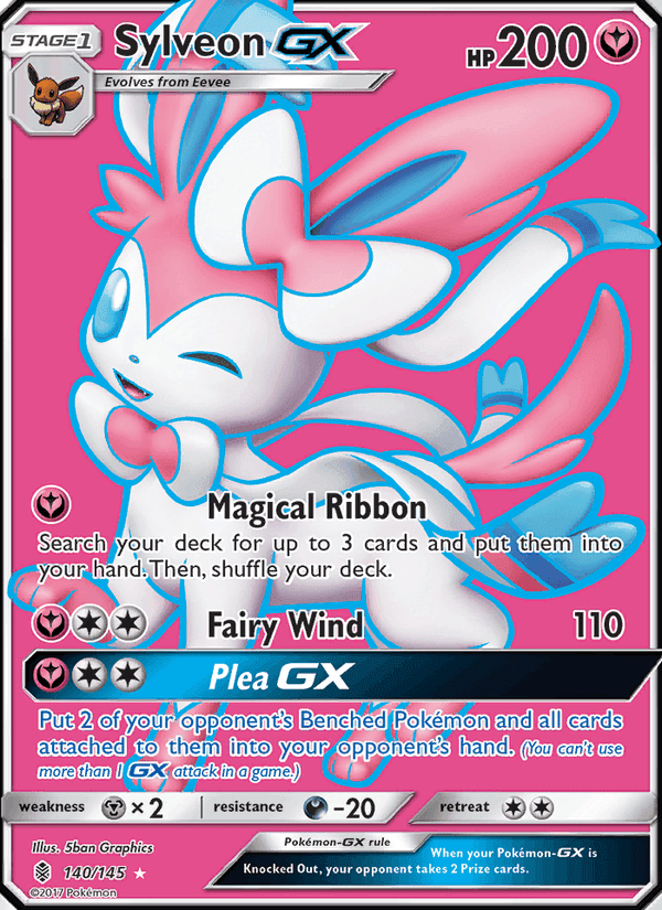 Sylveon GX, card 140 from Guardians Rising