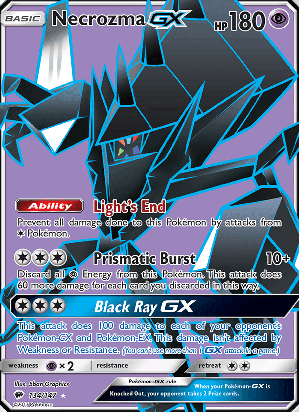 Necrozma GX, card 134 from Burning Shadows