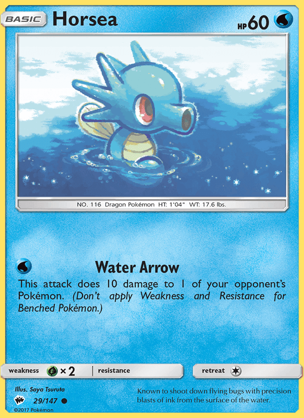 Horsea, card 29 from Burning Shadows
