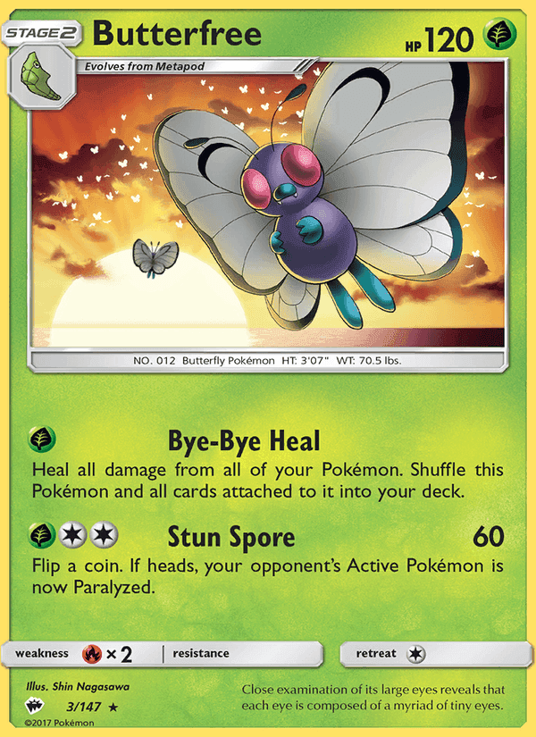 Butterfree, card 3 from Burning Shadows