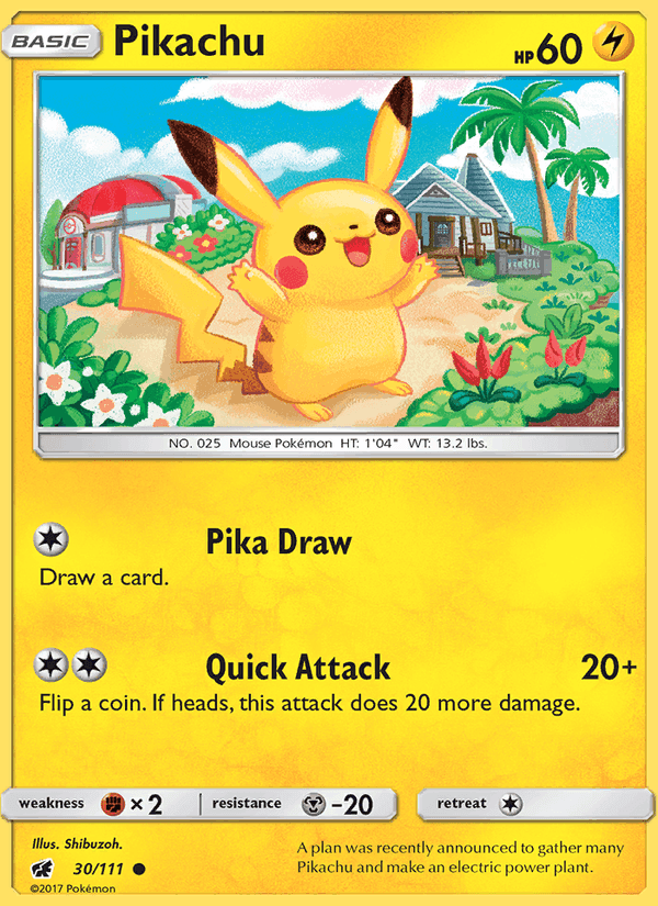 Pikachu, card 30 from Crimson Invasion