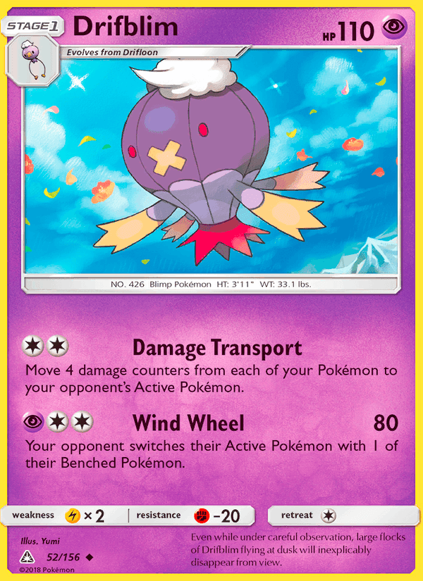 Drifblim, card 52 from Ultra Prism