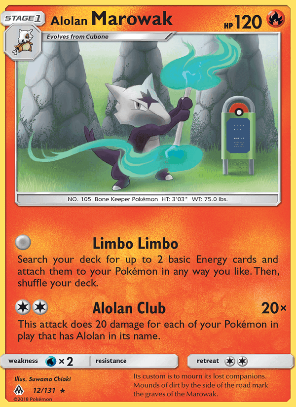 Alolan Marowak, carta 12 di Forbidden Light