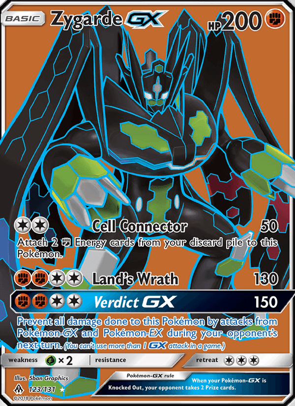 Zygarde GX, card 123 from Forbidden Light