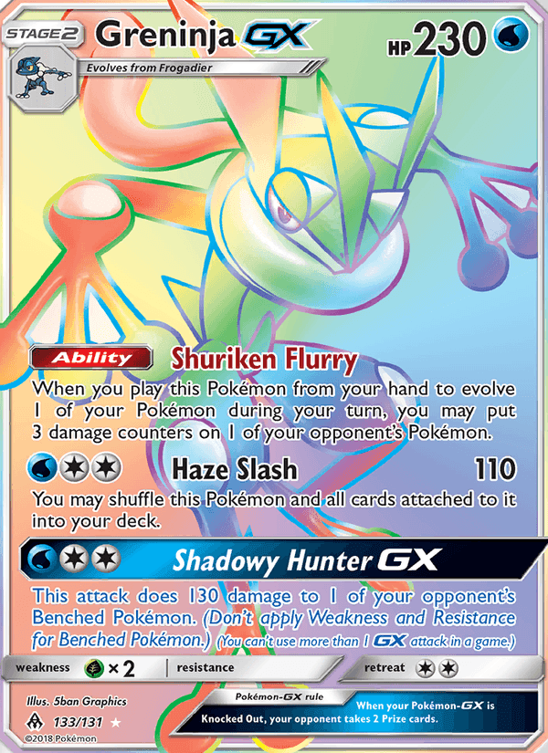 Greninja GX, card 133 from Forbidden Light