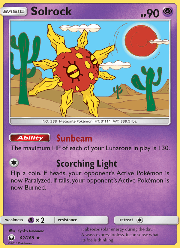 Solrock, card 62 from Celestial Storm