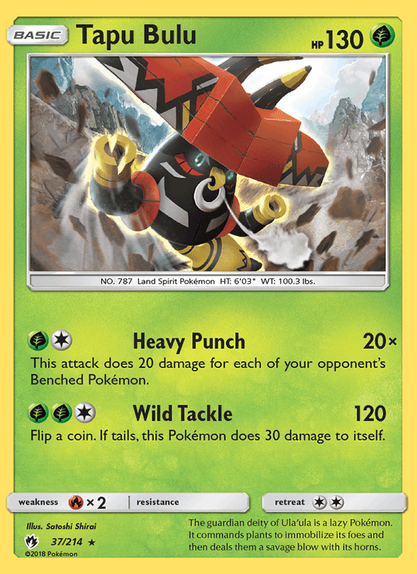 Tapu Bulu, card 37 from Lost Thunder