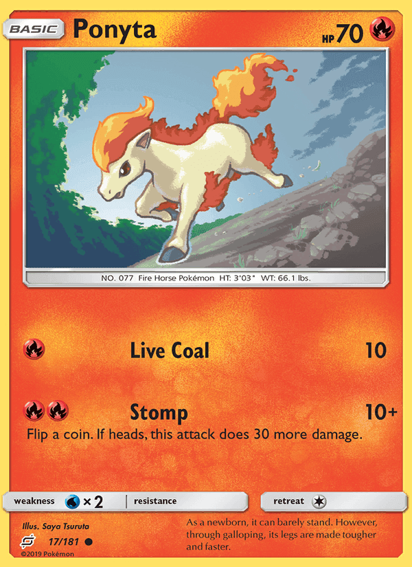 Ponyta, carta 17 di Team Up