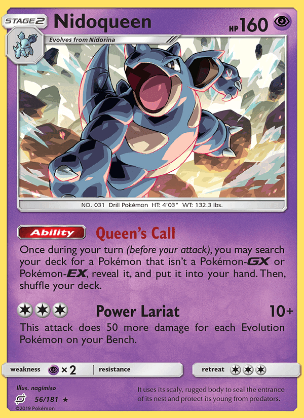 Nidoqueen, carta 56 di Team Up