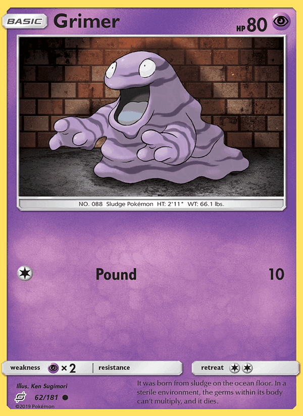 Grimer, card 62 from Team Up
